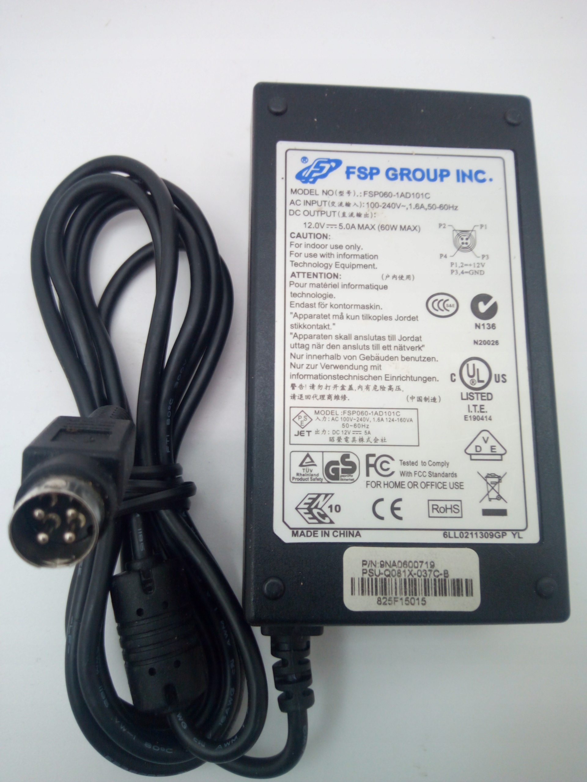

Zasilacz Model FSP060-1AD101C 12V 5A N Box Nc+