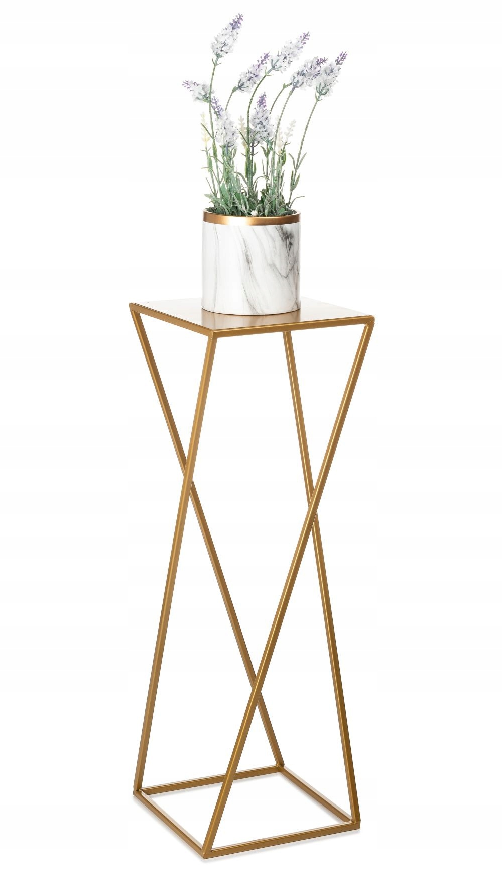 

Kwietnik stojący na rośliny 70 cm złoty metal Loft