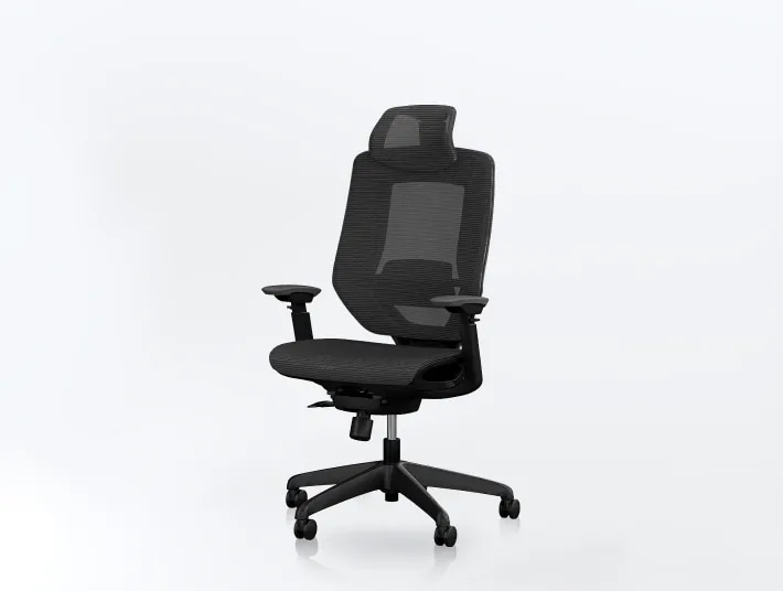 Otočné kreslo Flexispot čierna ergonomická do kancelárie aj domácnosti, pohodlná