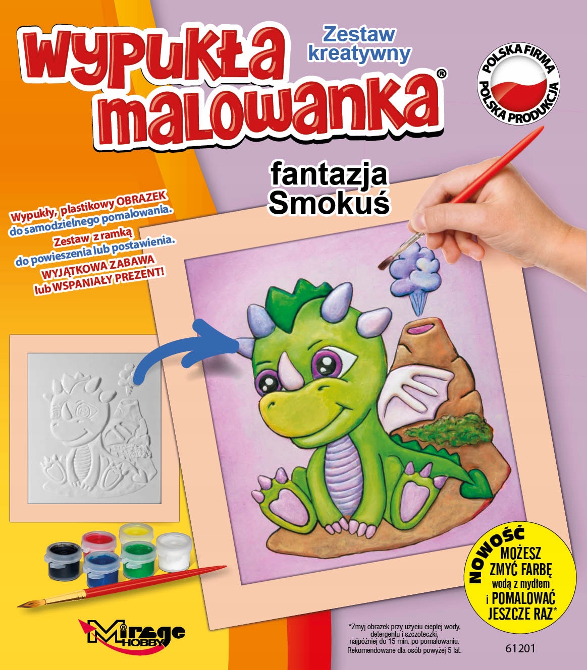 

Wypukła Malowanka Fantazja Smokuś Zestaw Kreatywny