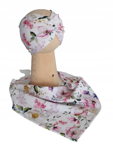 

Zestaw Opaska Marszczona Chusta Kwiaty 48-51cm
