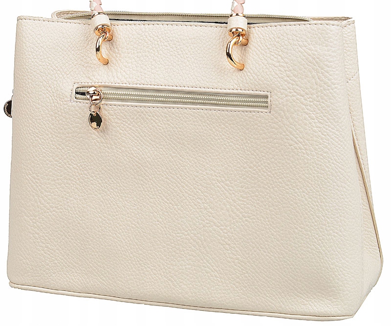 LuluCastagnette MODNA Torebka Damska KUFEREK do ręki NA RAMIĘ z paskiem Wysokość 23 cm