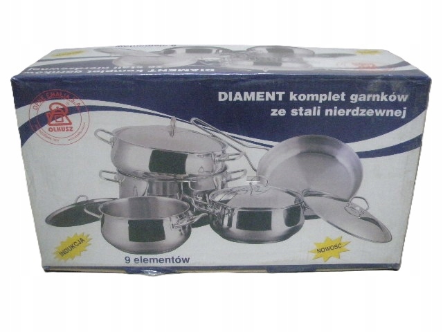 sada hrncov 9 kusov nerezová oceľ Diament OLK7364