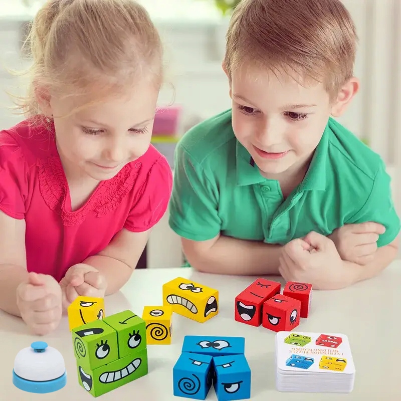 Drewniane klocki gra Minki emocje z dzwonkiem Zestaw w blaszanym pudełku EAN (GTIN) 4054121289369