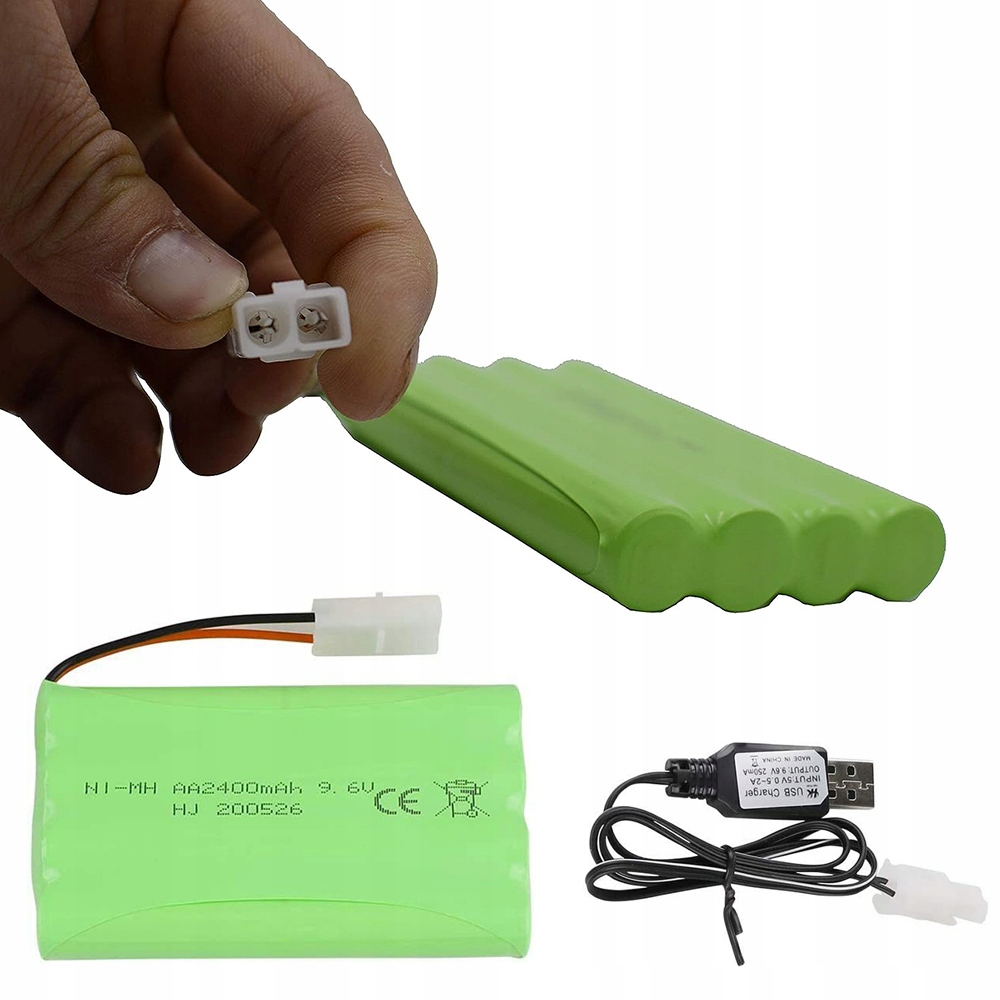 Ni-MH 9.6V 2400mAh baterie s Usb nabíjecí kabel pro Rc modely Car Boat