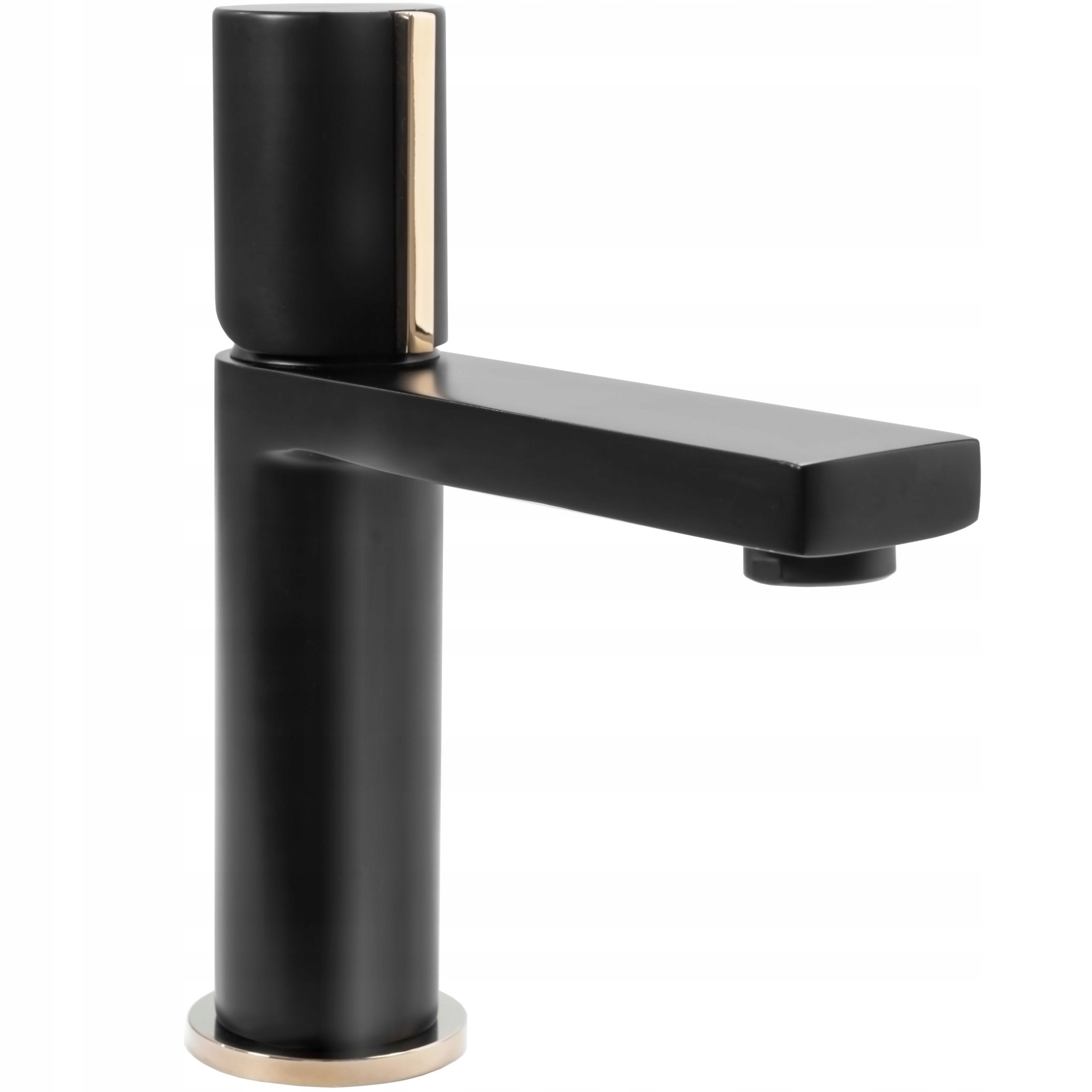 Umývadlová batéria Rea Icon Čierna J. Zlatá Nízka