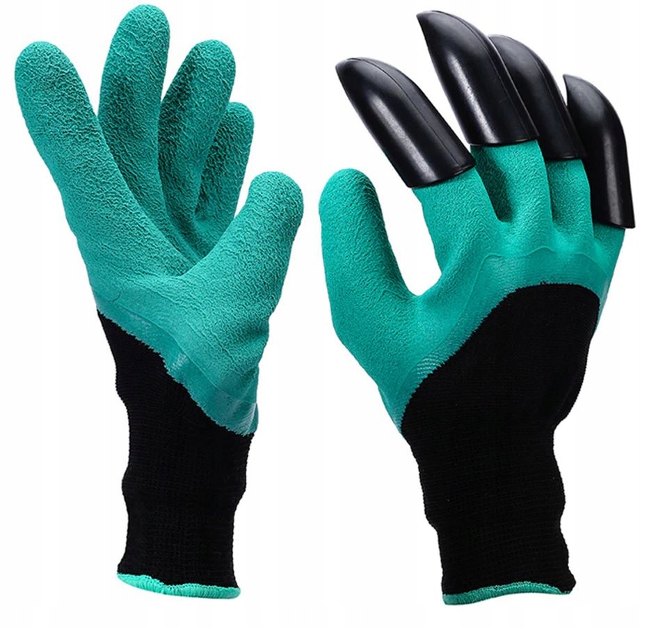 RĘKAWICE RĘKAWICZKI ROBOCZE OGRODOWE OGRODNICZE PAZURKI PAZURY SZPONY