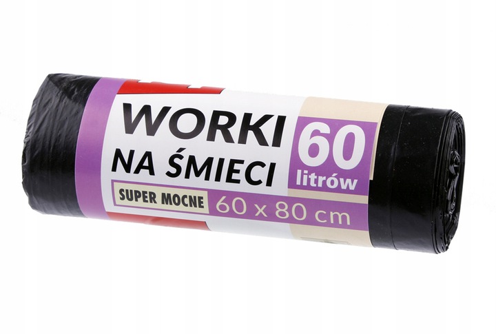 

Worki na Śmieci bardzo Mocne czarne 60 L 10 szt