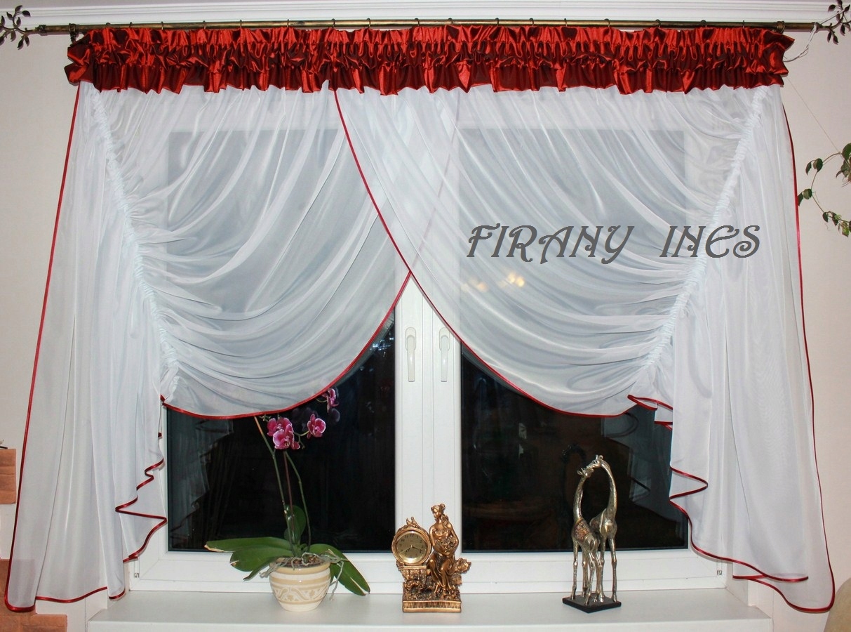 Gotowa Firana DWA BOKI KWIATKI 23 Kolorów 300/150 Sposób zawieszania żabki