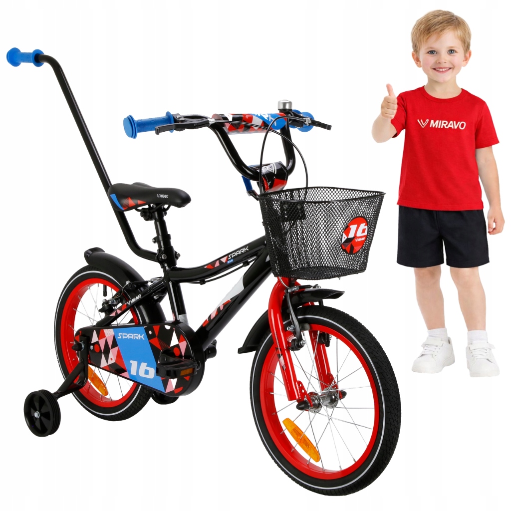 Rowerek Dziecięcy 16 Cali Miravo Aluminiowy Rower Dla Chłopca Lekki Gratisy