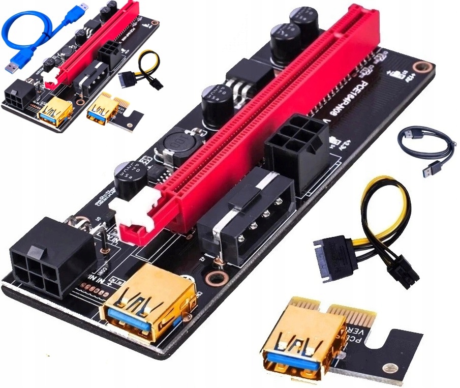 Riser 009S GOLD USB PCI-E BTC Miner Mining VER009s Producent Inny producent