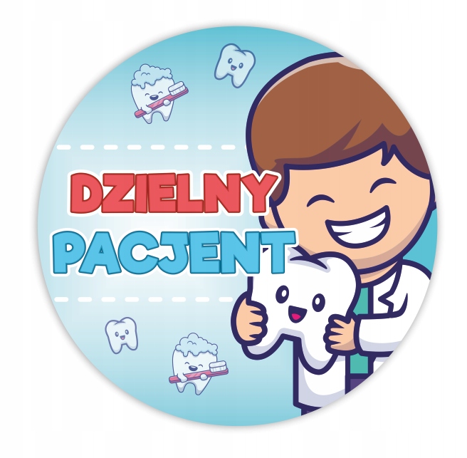 

Naklejki Dzielny Pacjent Dentysta 60 Sztuk