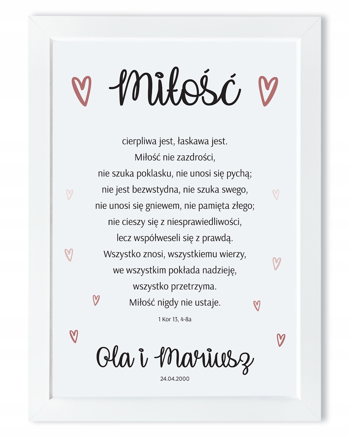 

Hymn o Miłości, Prezent Ślubny, Rocznicowy | 30x40