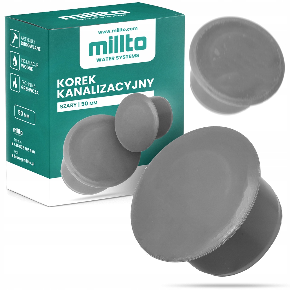 

Korek kanalizacyjny 50 szary zaślepka zamknięcie