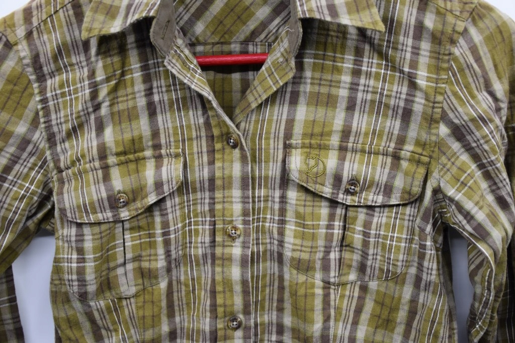 Fjallraven koszula damska, XXS kratka flanela Kolor zielony