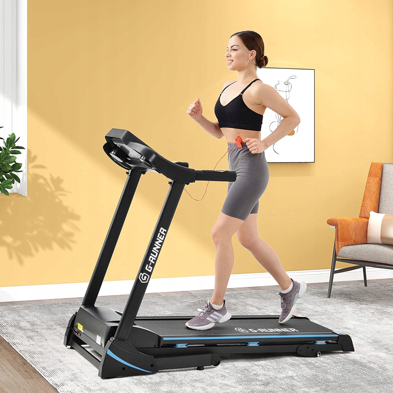 BIEŻNIA ELEKTRYCZNA G-RUNNER 420 DOMOWA AMORTYZACJA USB SKŁADANA GŁOŚNIKI Liczba programów treningowych 12