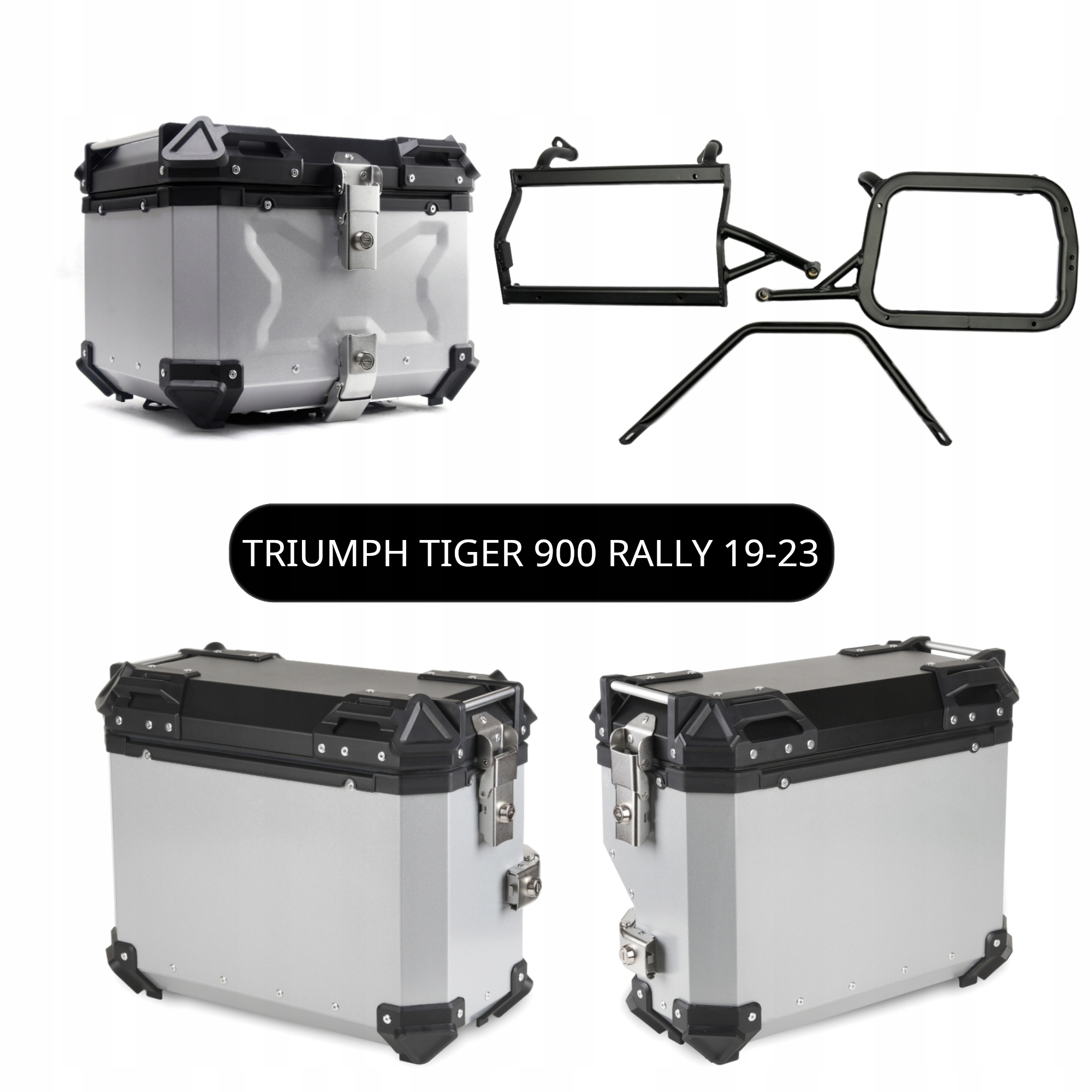 Kufřík Kufry Hliníkové Rošty Triumph Tiger 900 Rally 19-23 Set TopX