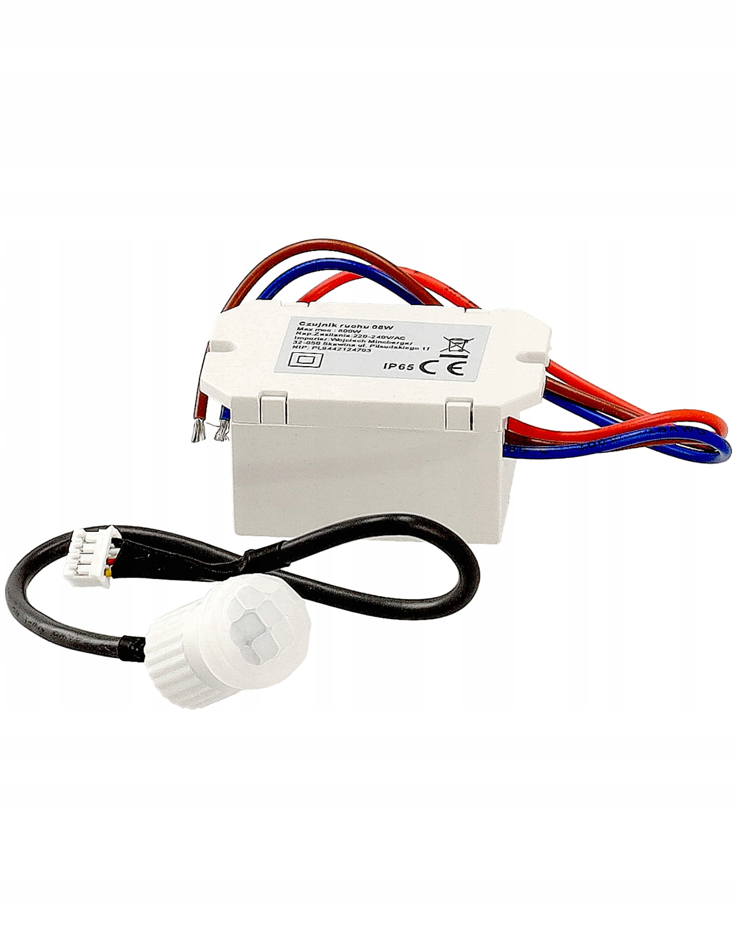 Mini Czujnik Czujka Ruchu 360° LED Sensor Sonda Zmierzchu PIR 230V Marka Berge