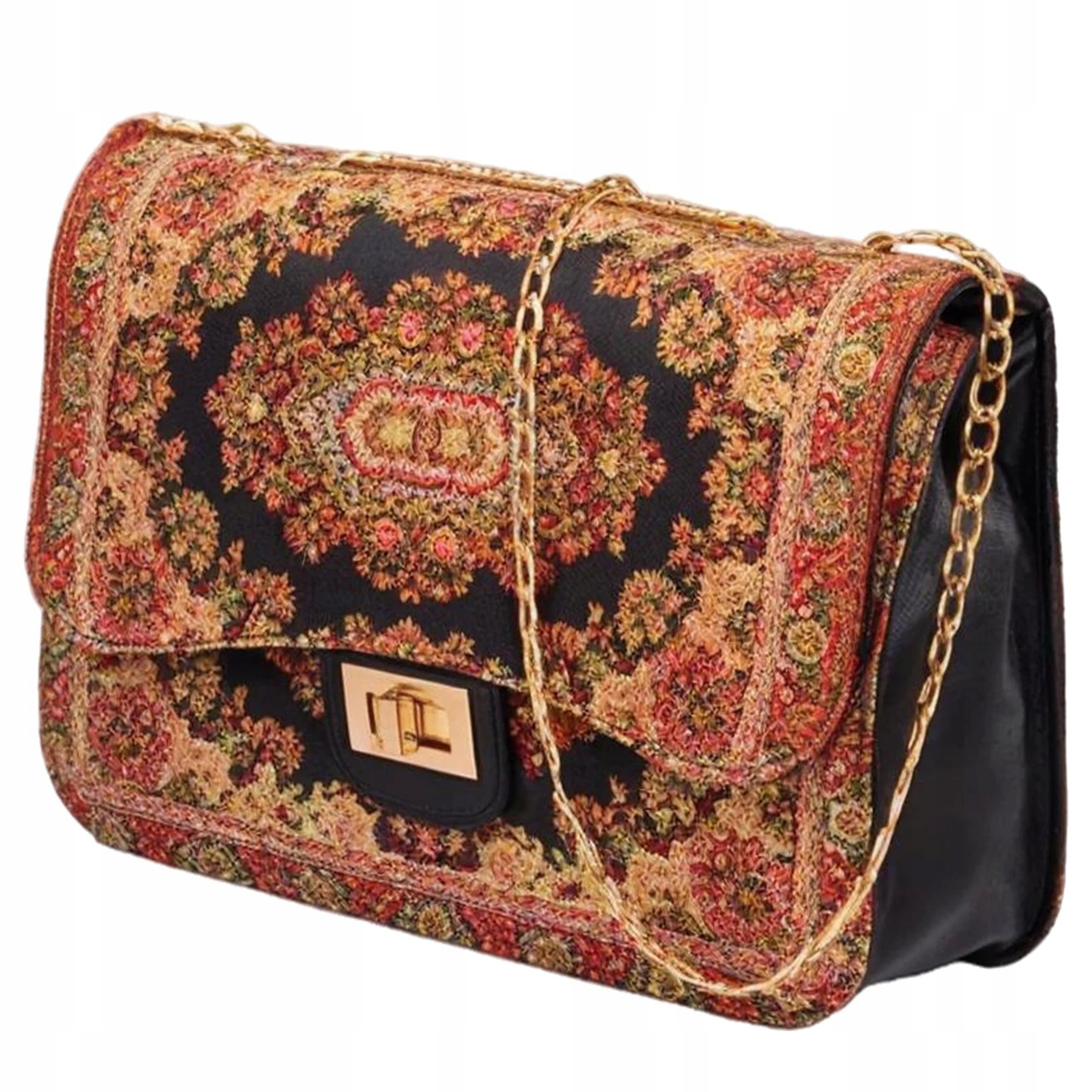 Dámská malá kabelka přes rameno s crossbody, vyrobená z ekokůže, orientální vzor