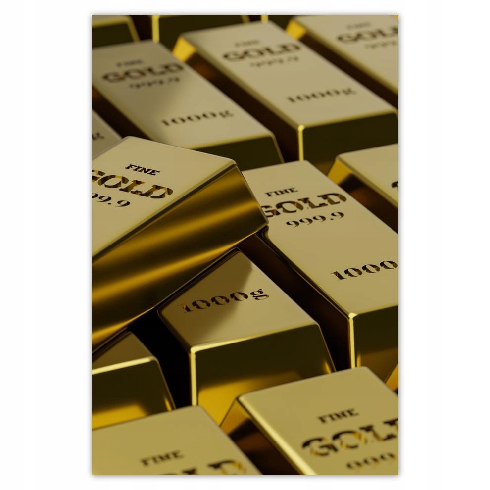 

Plakat 62x93 Złoto Sztabki Gold 1000g