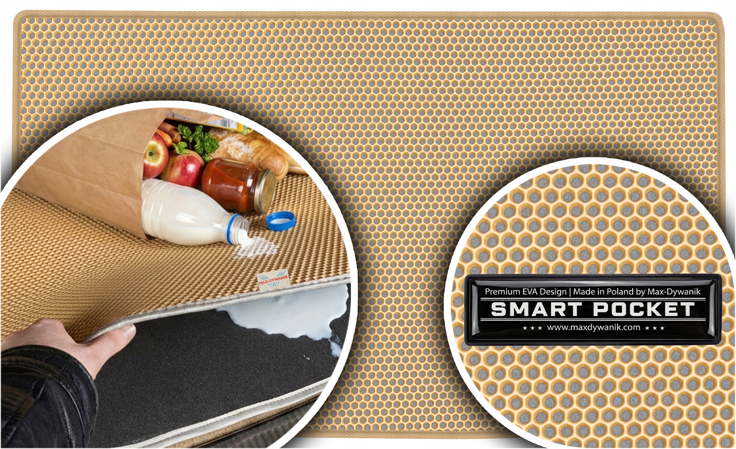 Fiat 500L Minivan 2012- Vložka do zavazadlového prostoru Eva Smart Pocket Béžová