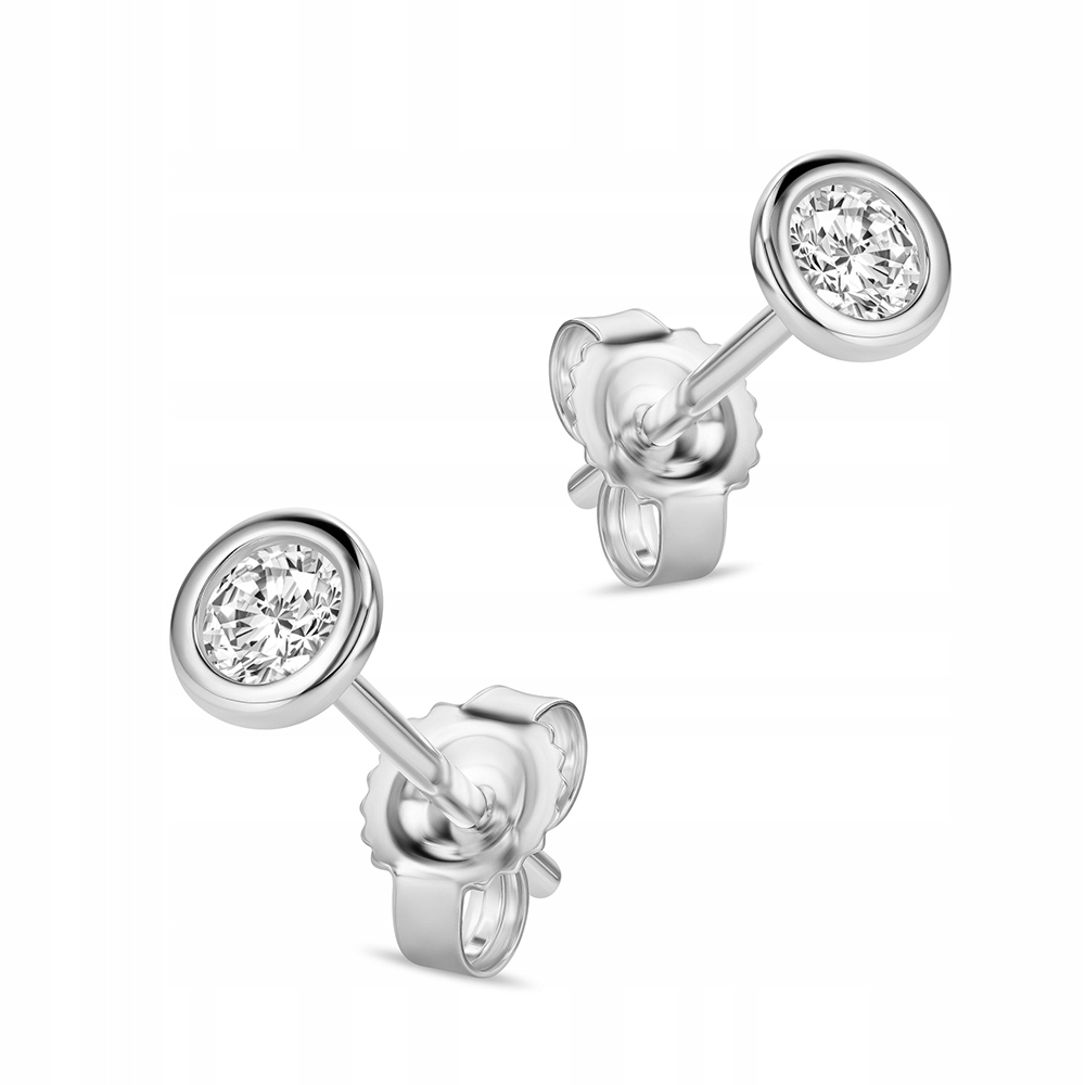 Kolczyki Miore 9KT375 Białe Złoto Diamenty 0,25ct Sztyfty 4,5x4,5mm Okrągłe