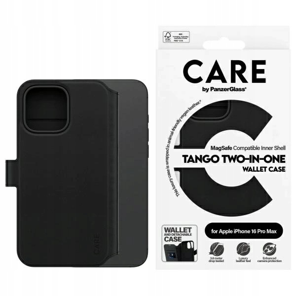 Etui Care by PanzerGlass Feature 2in1 Wallet MagSafe na iPhone 16 Pro Max