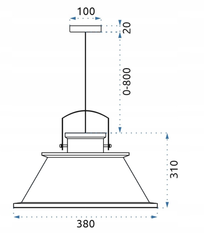 OUTLET LAMPA WISZĄCA TOOLIGHT ASTI B GOLD APP174 Długość/wysokość 131 cm