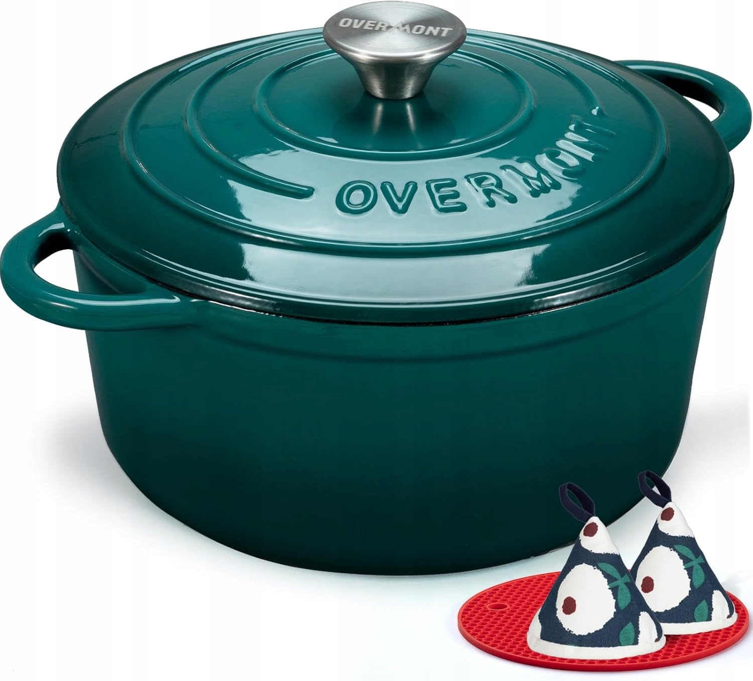 Overmont Hrniec na dusenie liatinový hrniec 26 cm