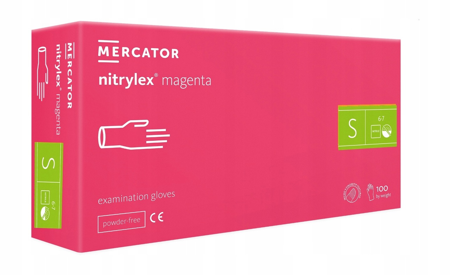 

Rękawiczki nitrylowe fuksja Nitrylex Magenta 100 S