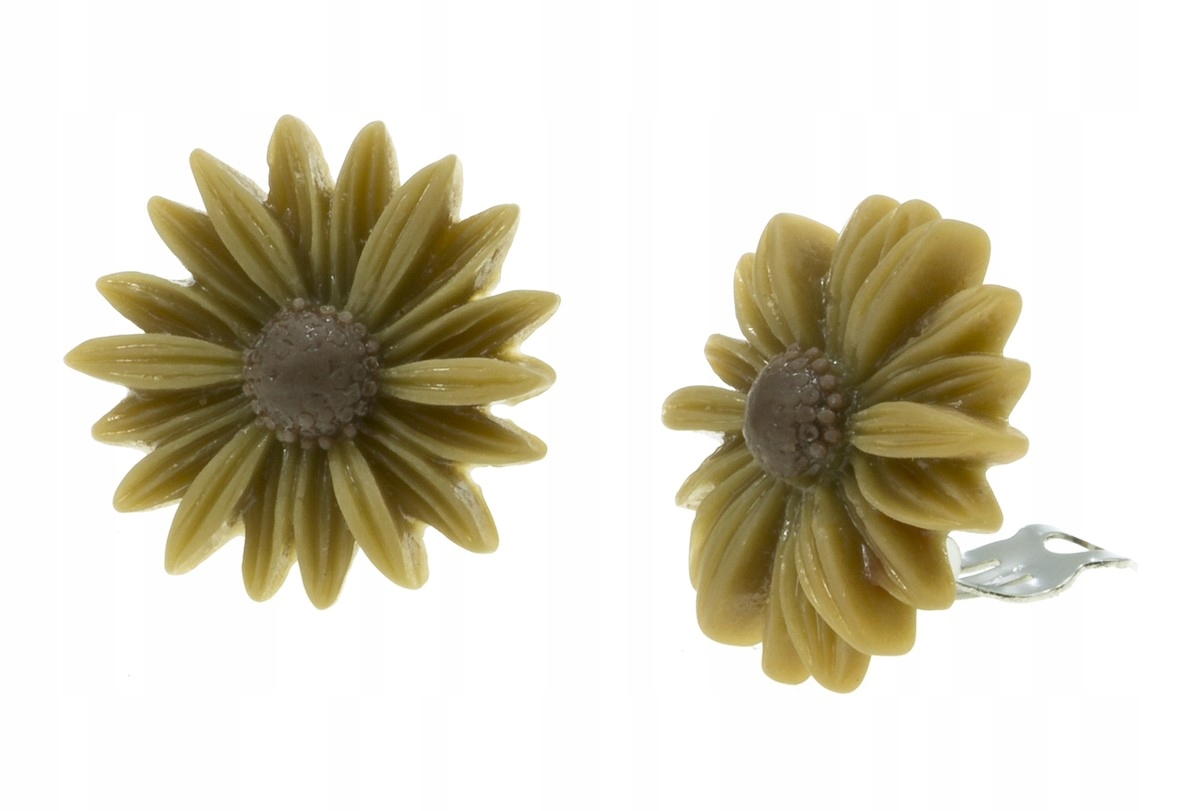 

Klipsy stokrotki kwiaty ciemnobrązowy