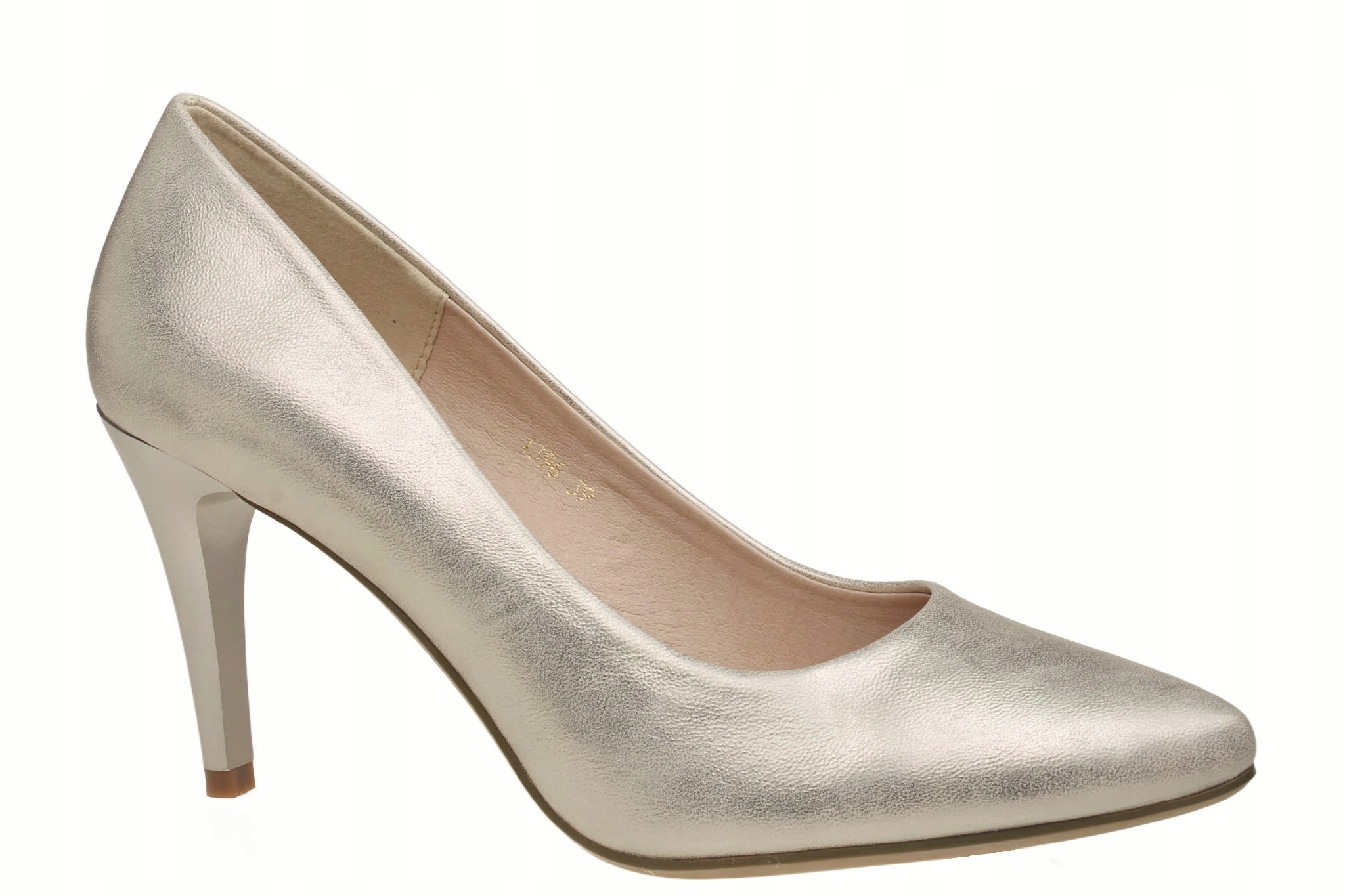 Czółenka Szpilki Damskie Sergio Leone 1396 Nowy Złoty DA063 r 39