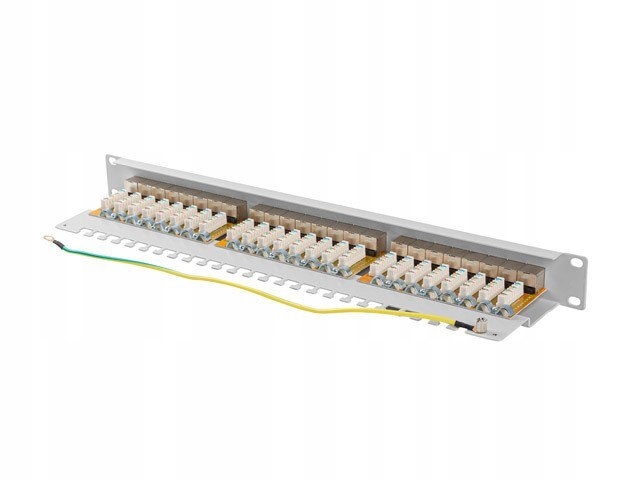 Lanberg Patch Panel 24 Port 1U 19" KAT.6A Ftp Šedý PPSA-1024-S