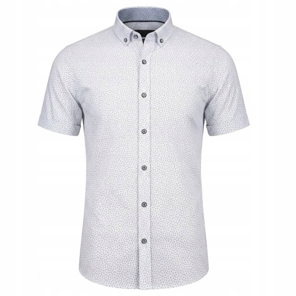Ego Man košile pánská EKR-247-1 regular fit krátký rukáv M bílá