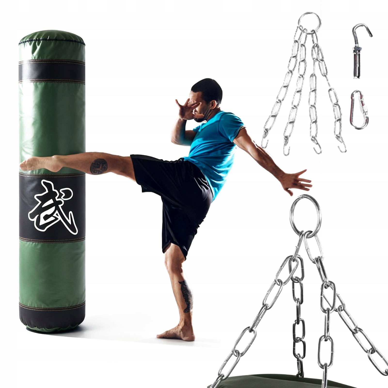 100CM Boxovací Pytel Naplněný Závěsný Pytel Řetěz, Hák