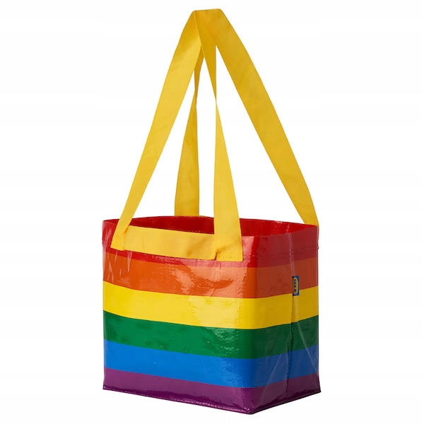 

Ikea torba Storstomma na zakupy Tęczowa mała 27x27