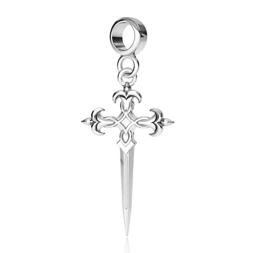 Stříbrný 925 přívěsek na modulární náramky Dýka Symbol boje