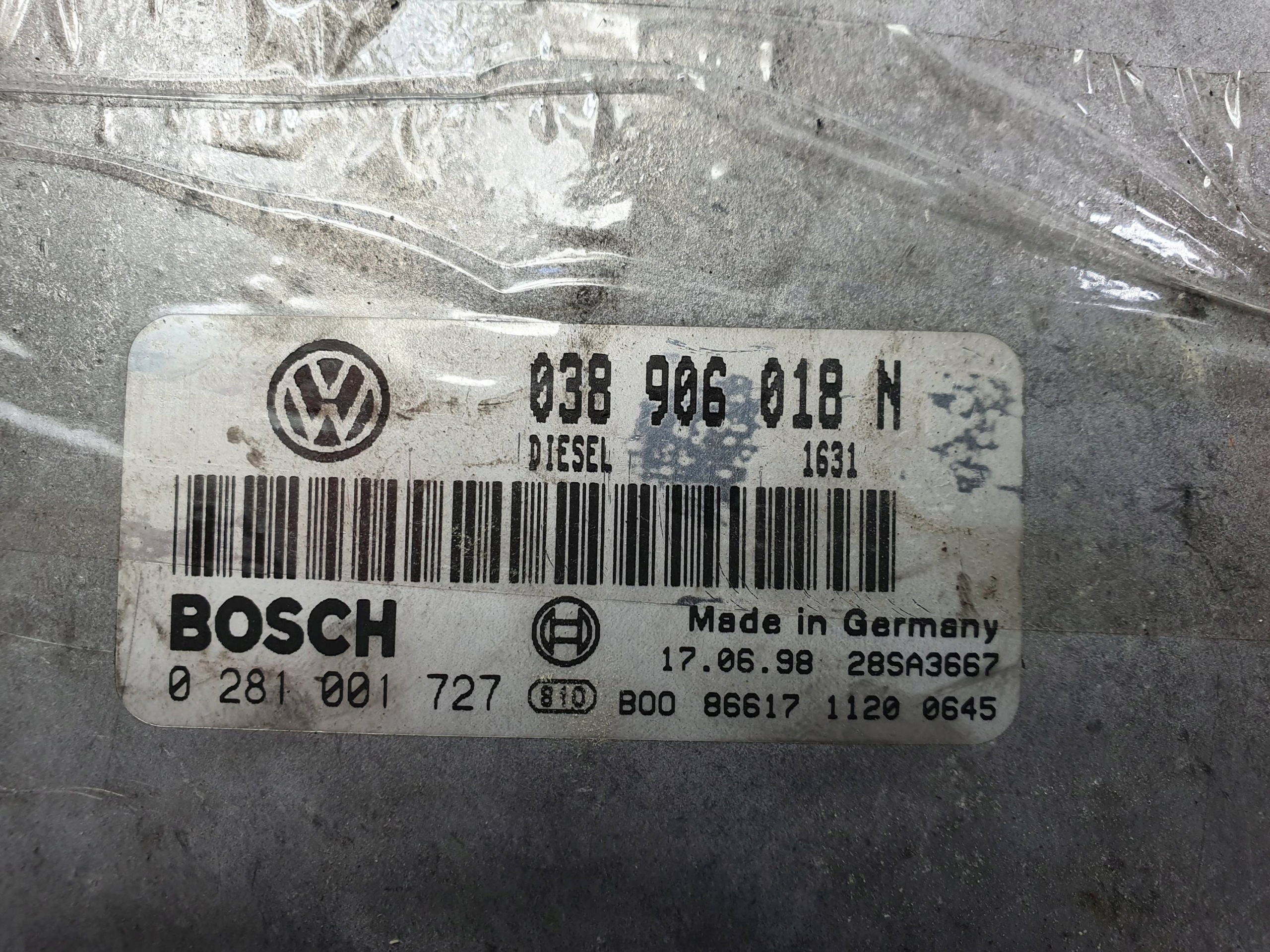 computer motore ECU 038906018N VW PASSAT B5 1.9