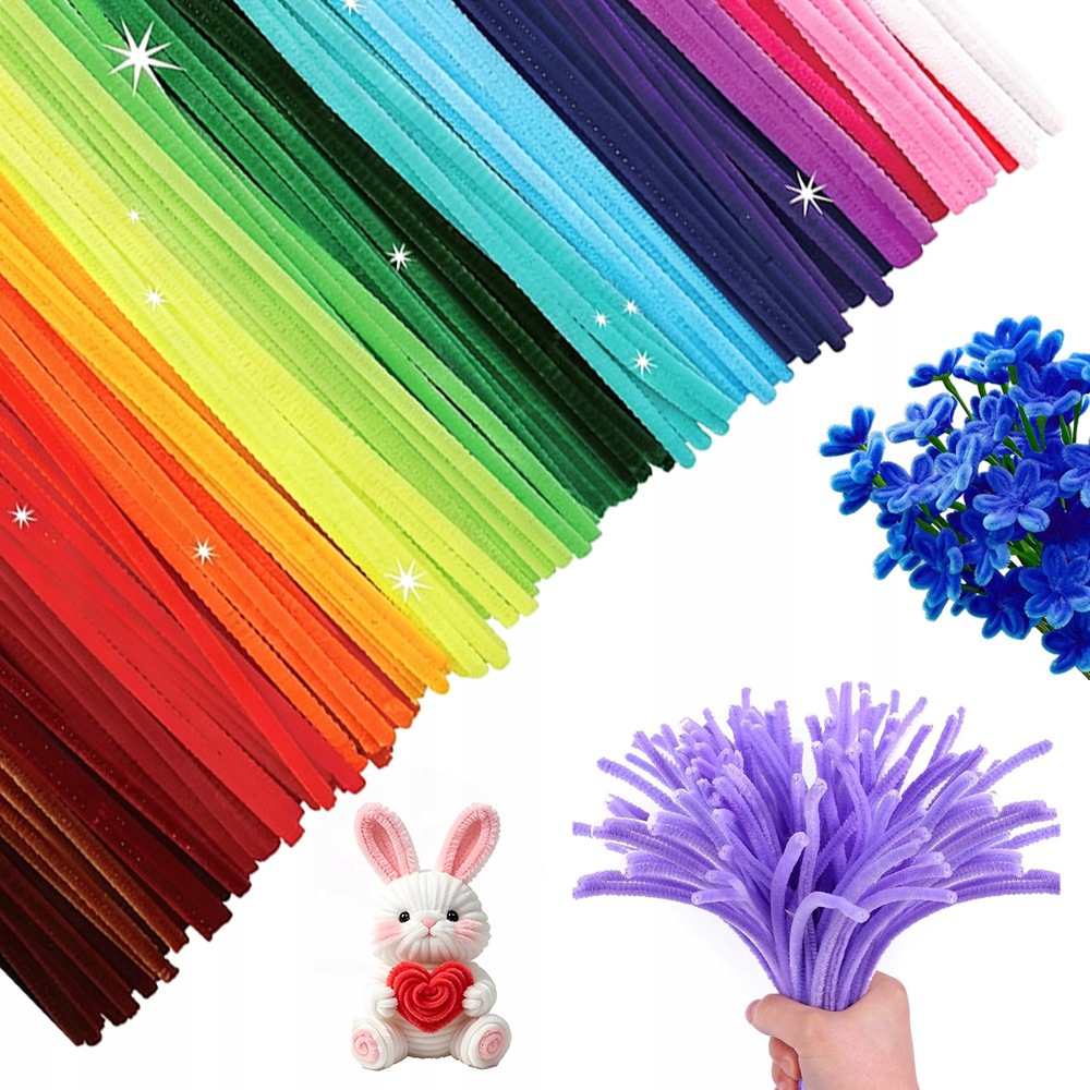 Kreativní Drátky 1200 Kusů 30,5 CM 6 MM Barevné Pro Diy Kutilství