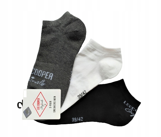 

Skarpetki stopki Lee Cooper 3Pak 37506 Grey 43/46
