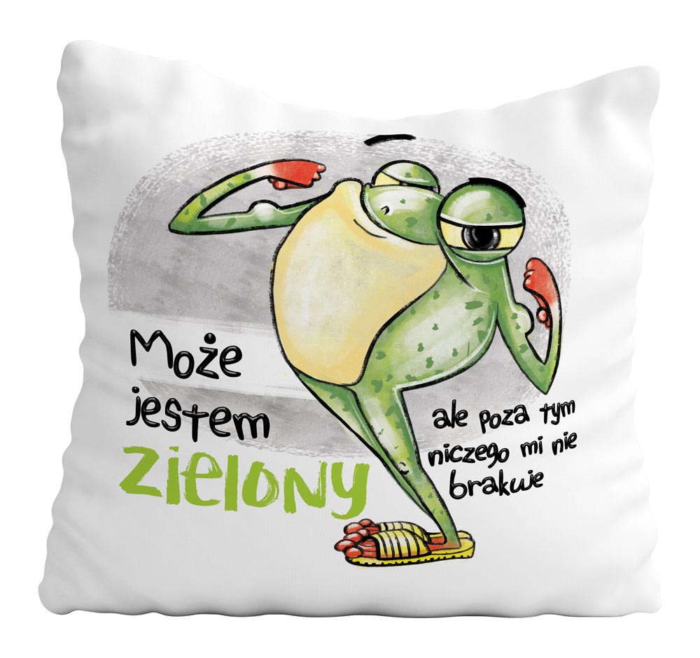 

Poduszka Żaba Jestem Zielony