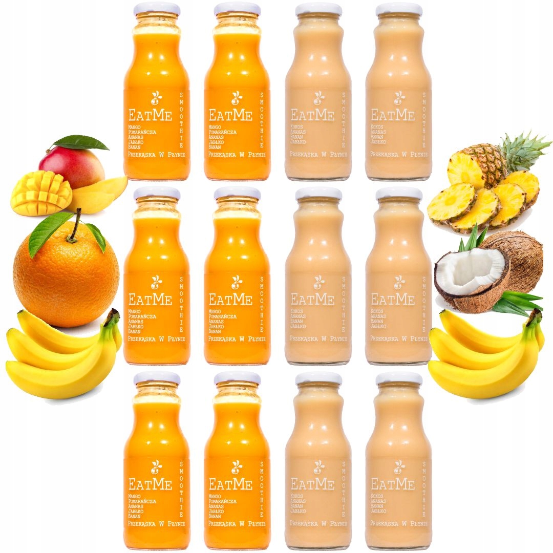 Levně Sada smoothie EatMe 2 příchutě po 6 lahvích 250 ml 1-2