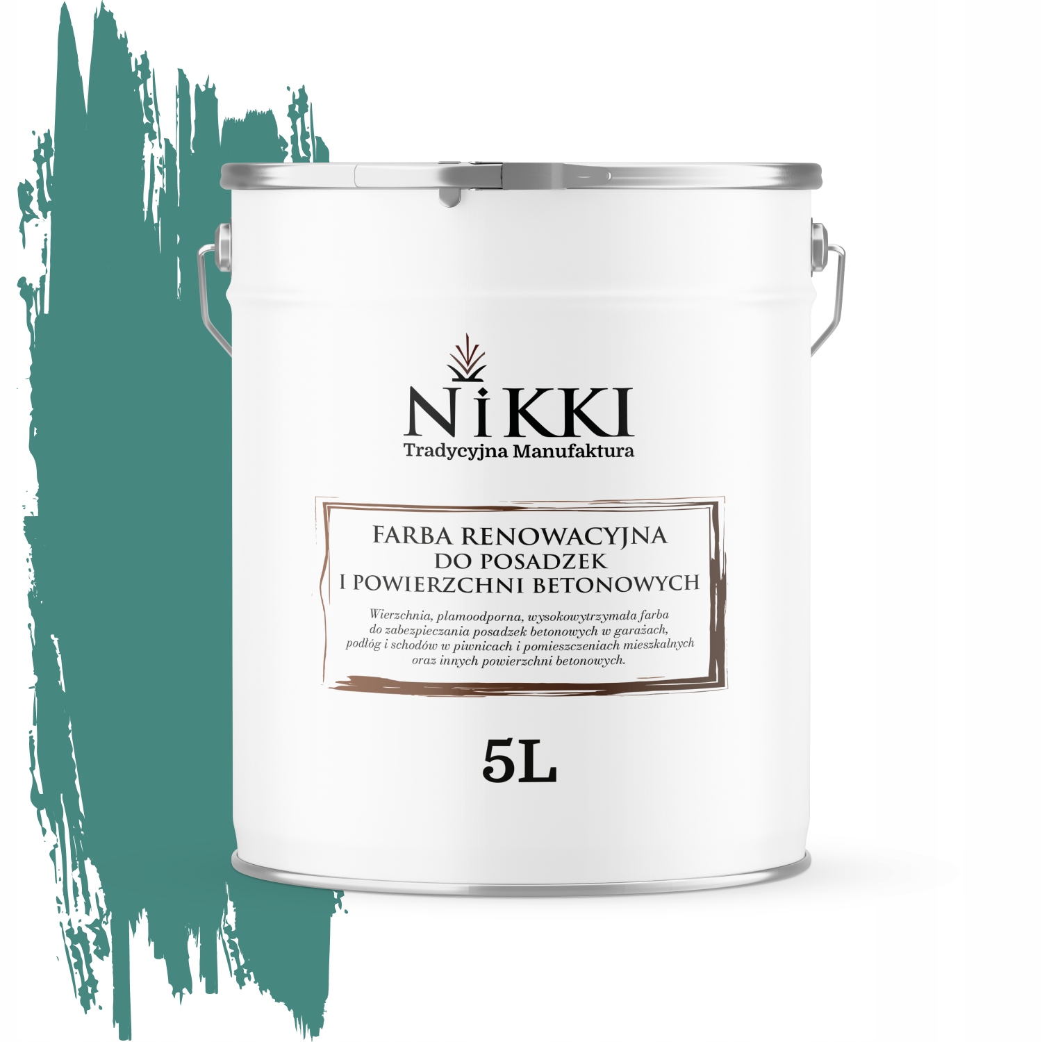 Farba Na Renováciu Betónových Podláh 5 L Tyrkysová Mätová RAL6033 Polomatná