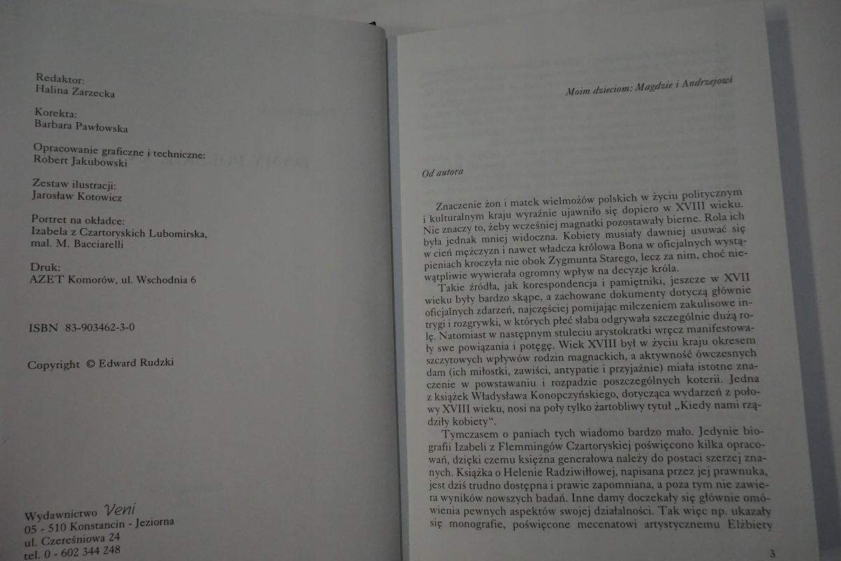 DAMY POLSKIE XVIII wieku EDWARD RUDZKI ISBN 9788390346236