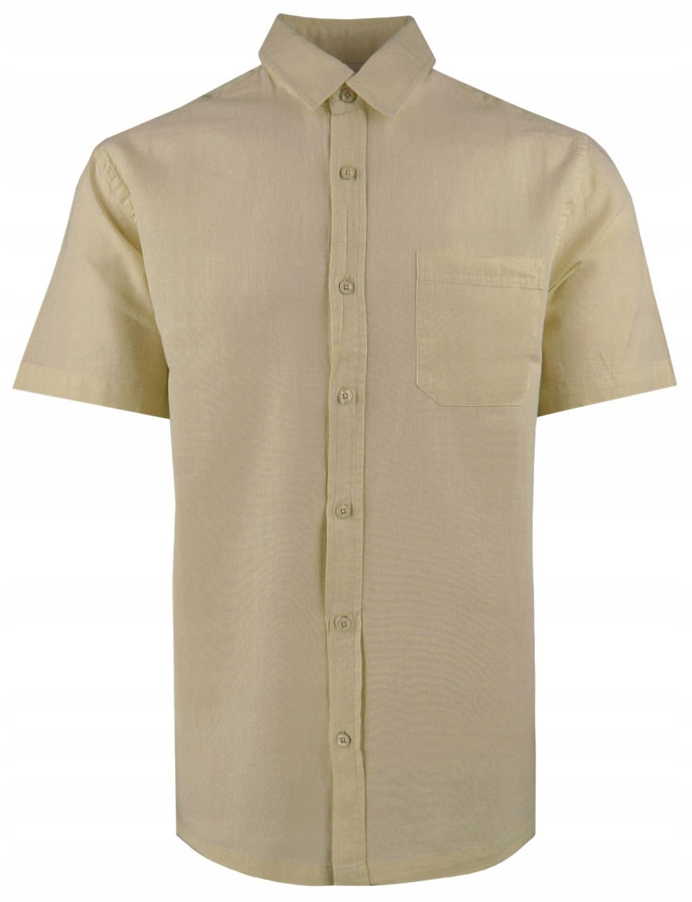 Víkendová košile s lnem, krátký rukáv Brave Soul béžová XXL
