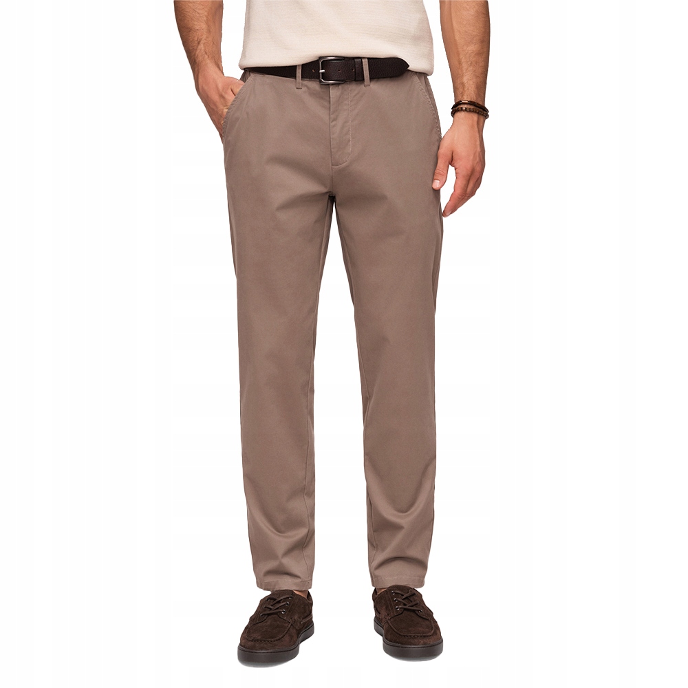 Jednotné pánské chino kalhoty Regular Fit – hnědé V1 OM-PACP-0293 M