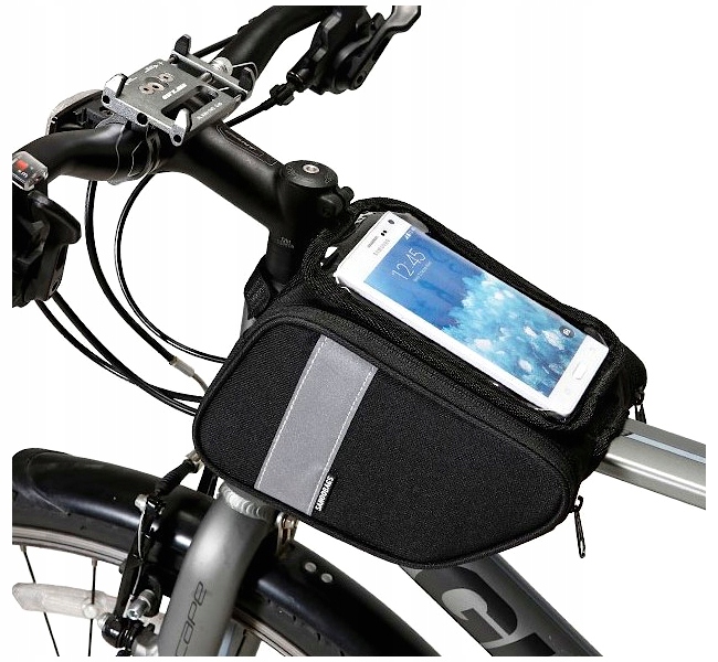 SAKWA ROWEROWA TORBA NA RAMĘ ROWER ETUI NA TELEFON Kolor dominujący czarny