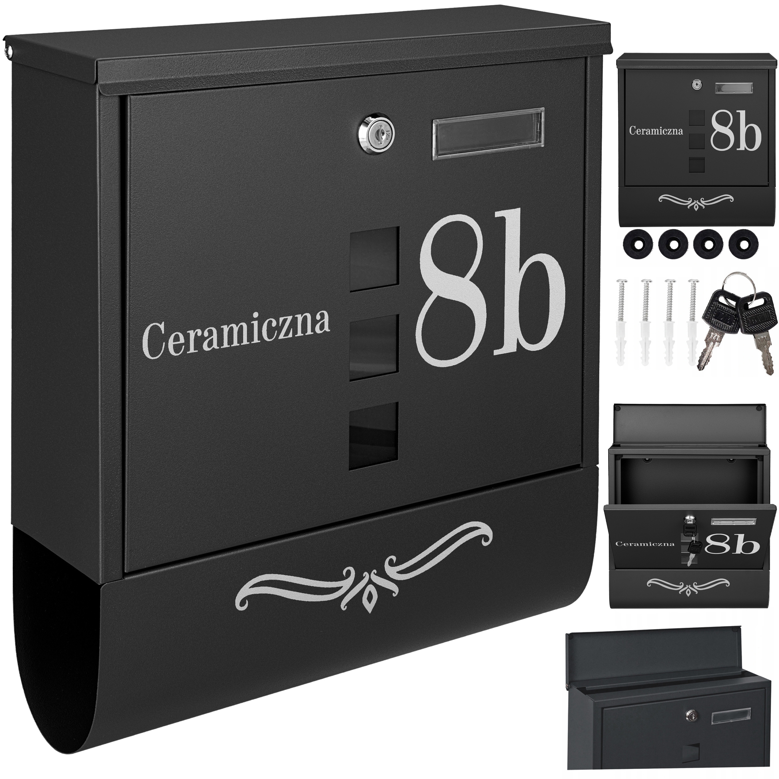 Černá Poštovní Schránka Na Dopisy, Tuba Vzor