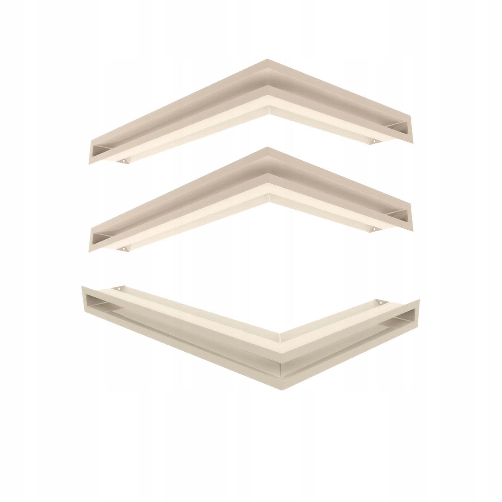 Krbová mriežka Kratki Luft Krémová 6x60x40 Pravá Ventilačná sada 3ks