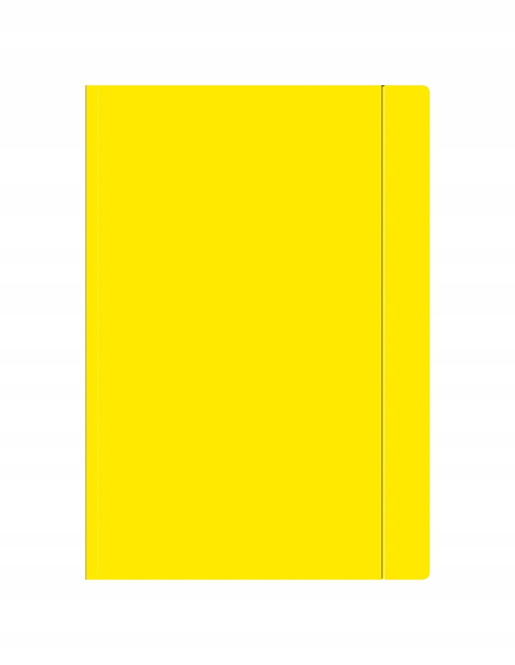 TECZKA Z GUMKĄ A4 FLUO ŻÓŁTA